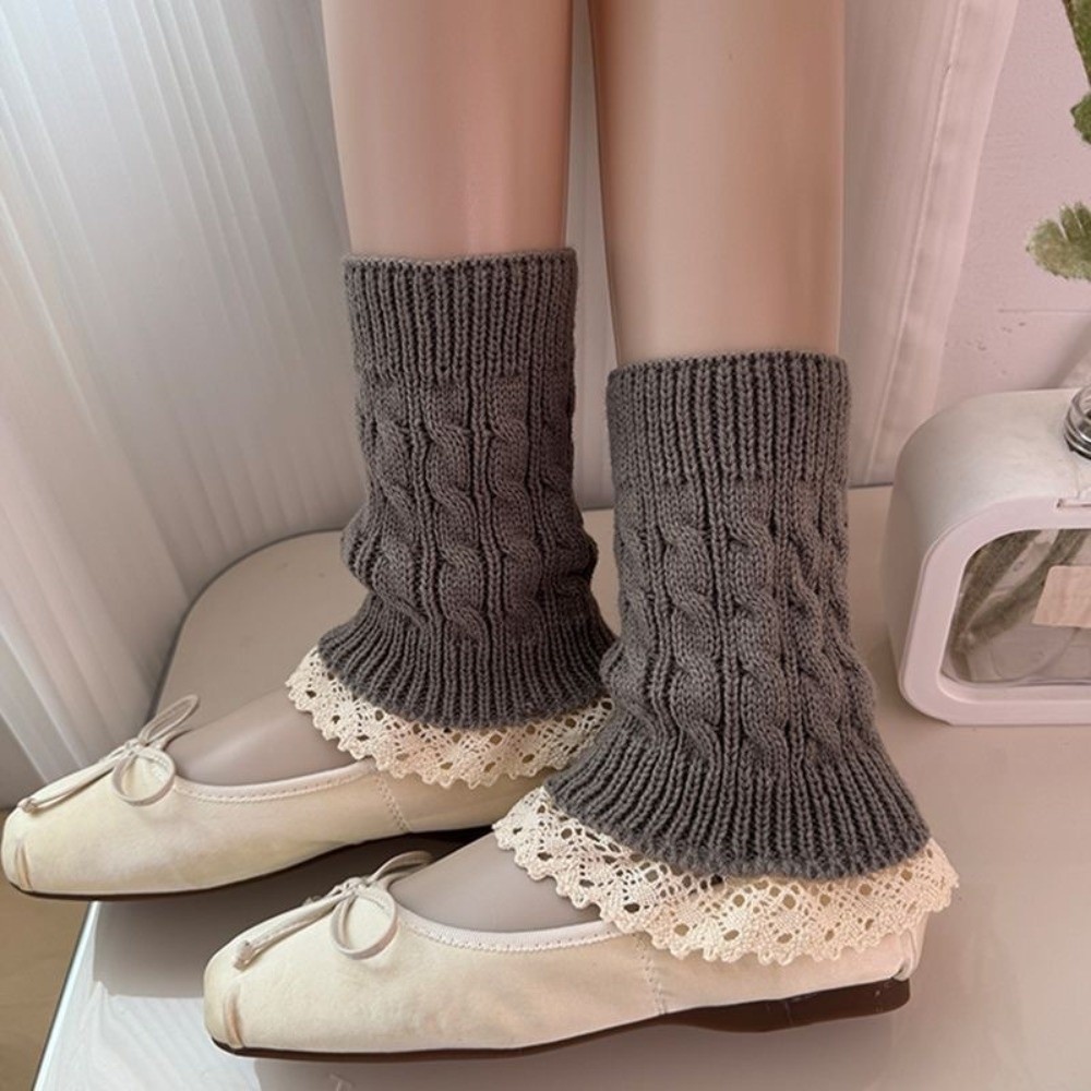 Boot Sock Slouchy - Penghangat Kaki Rajutan Vintage dengan Ruffle