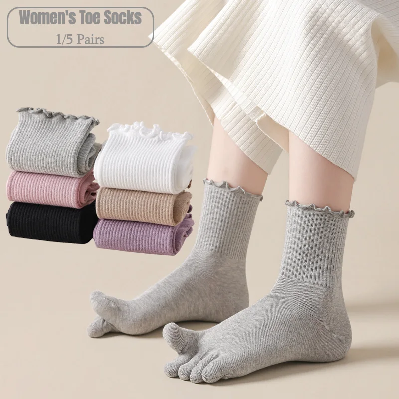 Toe Sock Split - 1/5 Pasang Kaus Kaki Wanita Model