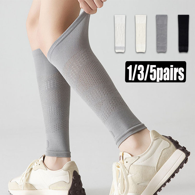 Compression Sleeve Calf - 1/3/5 Pasang Pelindung Kompresi Betis Wanita,