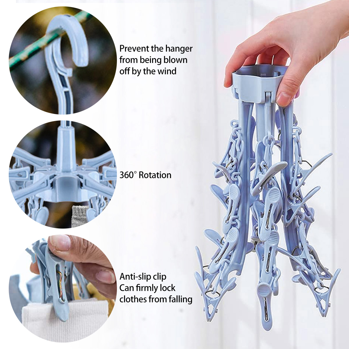 24 Jepitan Pengering Pakaian L - Sock Organizer Tray ulasan dan harga