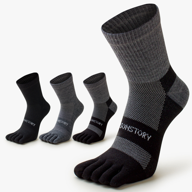 5 Pasang Kaus Kaki Pria Tebal  - Toe Sock Split ulasan dan harga