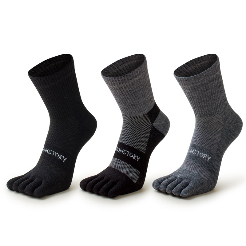 5 Pasang Kaus Kaki Pria Tebal  - Toe Sock Split ulasan dan harga